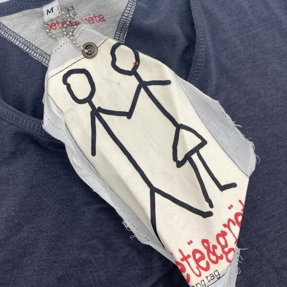 PETE & GRETA FOR T JOHNNY WAS SIZE M LONG SLEEVED RUCHED SHIRT $100 NWT - Picture 5 of 10